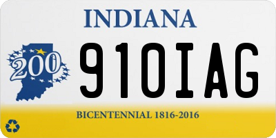 IN license plate 910IAG