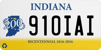 IN license plate 910IAI