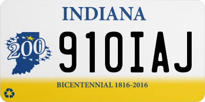 IN license plate 910IAJ