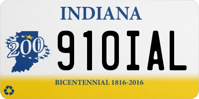 IN license plate 910IAL