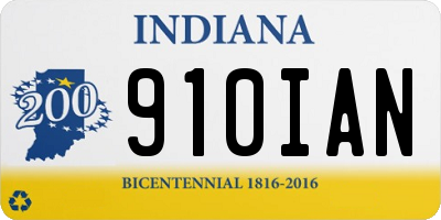 IN license plate 910IAN