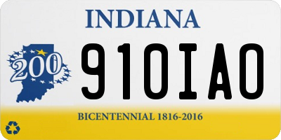 IN license plate 910IAO