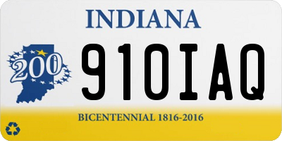 IN license plate 910IAQ