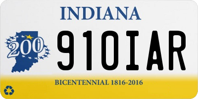 IN license plate 910IAR