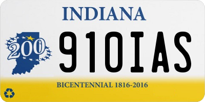 IN license plate 910IAS