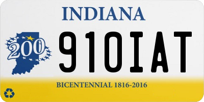 IN license plate 910IAT