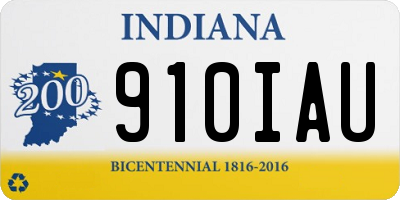 IN license plate 910IAU