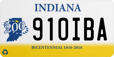 IN license plate 910IBA