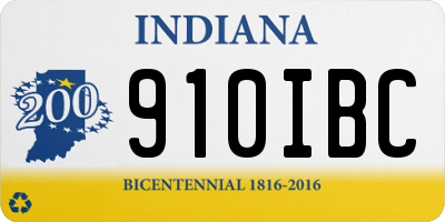 IN license plate 910IBC