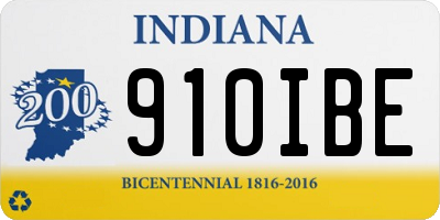 IN license plate 910IBE