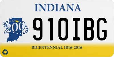 IN license plate 910IBG