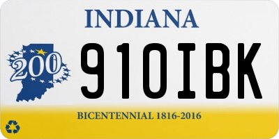 IN license plate 910IBK