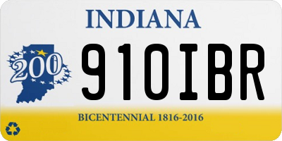 IN license plate 910IBR