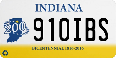 IN license plate 910IBS