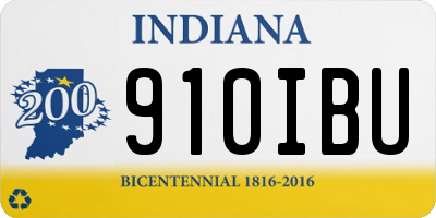 IN license plate 910IBU