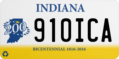 IN license plate 910ICA