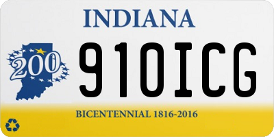 IN license plate 910ICG