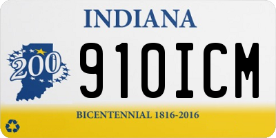 IN license plate 910ICM