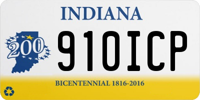 IN license plate 910ICP