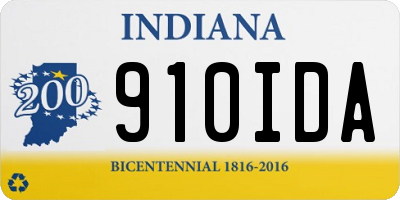 IN license plate 910IDA