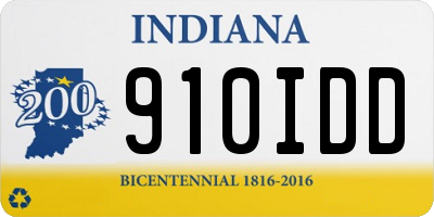 IN license plate 910IDD