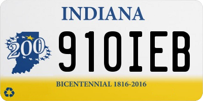 IN license plate 910IEB