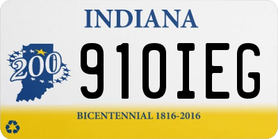 IN license plate 910IEG