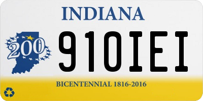 IN license plate 910IEI