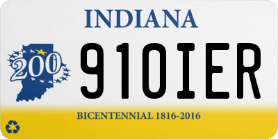 IN license plate 910IER