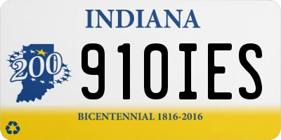 IN license plate 910IES