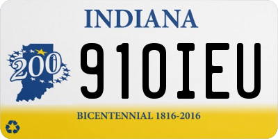 IN license plate 910IEU