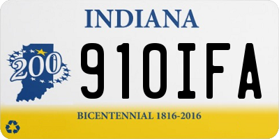 IN license plate 910IFA