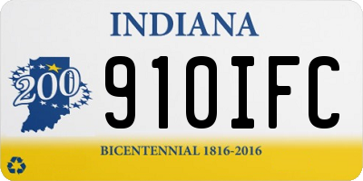 IN license plate 910IFC
