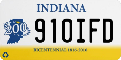 IN license plate 910IFD