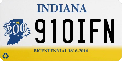 IN license plate 910IFN