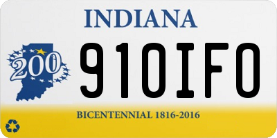 IN license plate 910IFO
