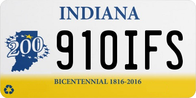IN license plate 910IFS
