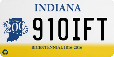 IN license plate 910IFT