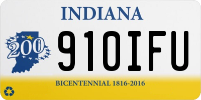 IN license plate 910IFU