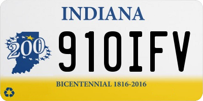 IN license plate 910IFV