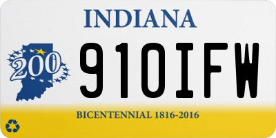 IN license plate 910IFW