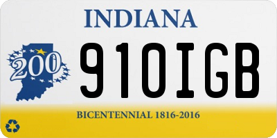 IN license plate 910IGB