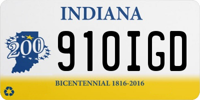 IN license plate 910IGD