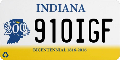 IN license plate 910IGF