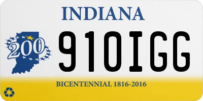 IN license plate 910IGG