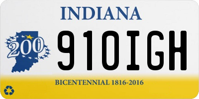 IN license plate 910IGH