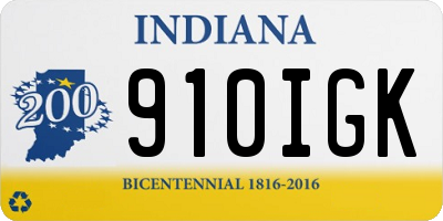 IN license plate 910IGK