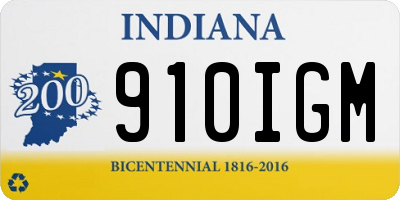 IN license plate 910IGM