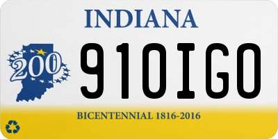IN license plate 910IGO