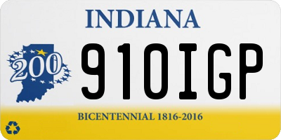 IN license plate 910IGP